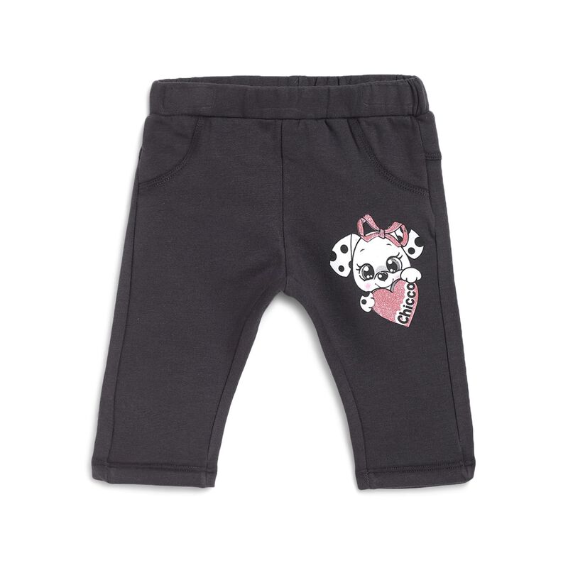 Girls Black Fleece Leggings image number 0